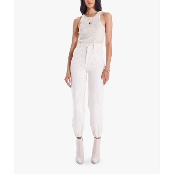 MOTHER Manhattan Rare High waisted Jeans With Laced Ankle Detail - Picture 11 of 11